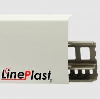 Плинтус напольный  LinePlast Белый с тиснением LS001 фото