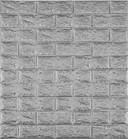 Стеновая самоклеящаяся ПВХ панель листовая Lako Decor LKD-01-04-14 (Серибристо-серый) фото