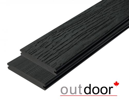 купить Террасная доска полнотелая из ДПК Outdoor 3D Storm/Old Wood черная (DPK-3100) цена