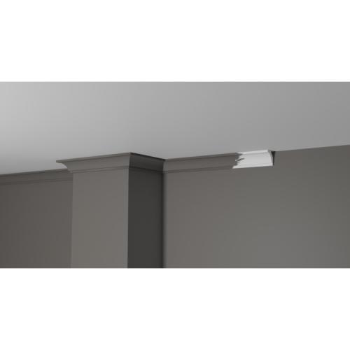 Плинтус потолочный из дюрополимера Белая Лепнина Decor-Dizayn DD37 фото в интерьере
