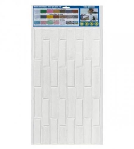 Стеновая самоклеящаяся ПВХ панель листовая Lako Decor LKD-06-05-01 (Белый) фото в интерьере