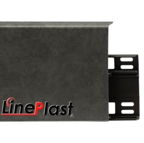Плинтус напольный  LinePlast Бетон графит LB012 фото в интерьере