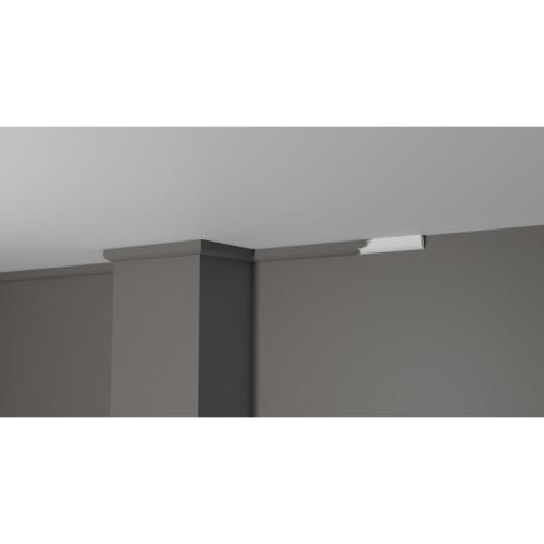 Плинтус потолочный из дюрополимера Белая Лепнина Decor-Dizayn DD02 фото в интерьере
