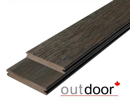 купить Террасная доска полнотелая из ДПК Outdoor 3D Storm/Old Wood темно-коричневая (DPK-3102) цена