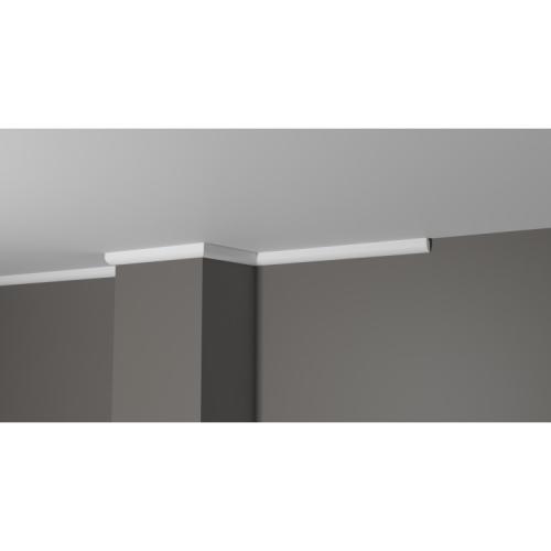 Плинтус потолочный из дюрополимера Белая Лепнина Decor-Dizayn DD02 фото в интерьере