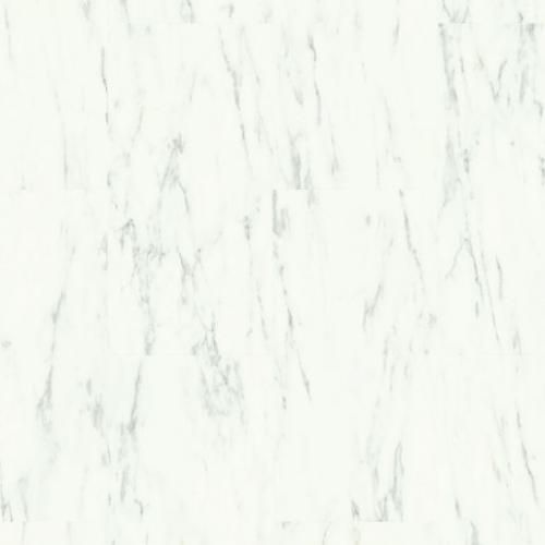 Виниловый пол Quick-Step Alpha Vinyl Tiles Мрамор Каррарский Белый (AVST40136) фото в интерьере