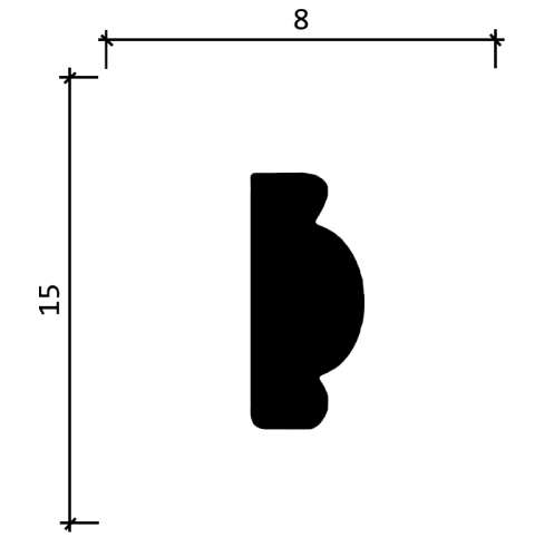 Декоративная рейка (молдинг) из полистирола Decor-Dizayn Белая Лепнина 130 A фото в интерьере